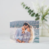 Änderung der Pläne Hochzeitspause Postkarte (Stehend Vorderseite)