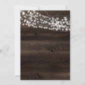 Änderung der Pläne Holzleuchten Verspätete Hochzei Einladung (Rückseite)