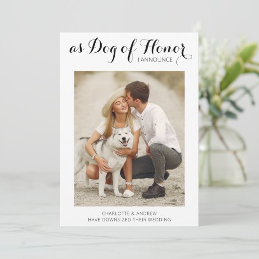 Änderung der Pläne Hundeschließung Save The Date (Stehend Vorderseite)