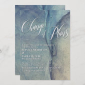 Änderung der Pläne Künstlerische Blues Zurückgeste Einladung (Vorne/Hinten)