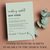 Änderung der Pläne Neues Update für die Veranstalt Ankündigung