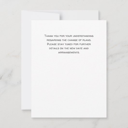 Änderung der Pläne Party Stornierung nach dem Spaß (Rückseite)