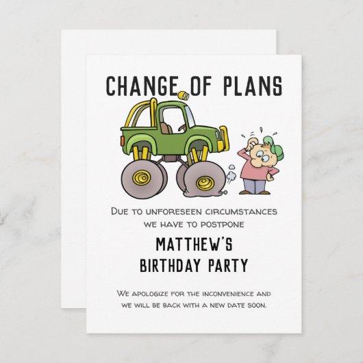 Änderung der Pläne Party Stornierung nach dem Spaß (Vorne/Hinten)