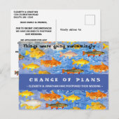Änderung der Pläne Schwimmschule für Fische Postka Postkarte (Vorne/Hinten)