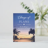 Änderung der Pläne Sommer Palm Beach String Lights Postkarte (Stehend Vorderseite)