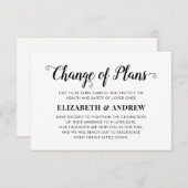 Änderung der Pläne verschoben Hochzeitsskritik Ankündigung (Vorne/Hinten)