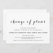 "Änderung der Pläne" Verspätete Hochzeitsankündigu Einladung (Vorne/Hinten)