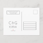 Änderung der Pläne Weißer Schwarzer Hochzeit versc Ankündigungspostkarte (Rückseite)