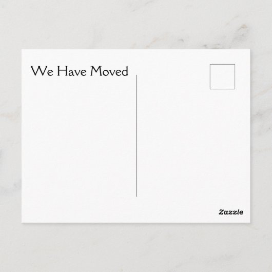 Änderung der Postkarte (Rückseite)