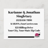 Änderung der Postkarte (Rückseite)