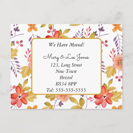 Änderung der Postkarte (Vorderseite)