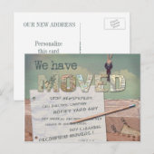 Änderung der Postkarte "Wir haben uns bewegt" (Vorne/Hinten)