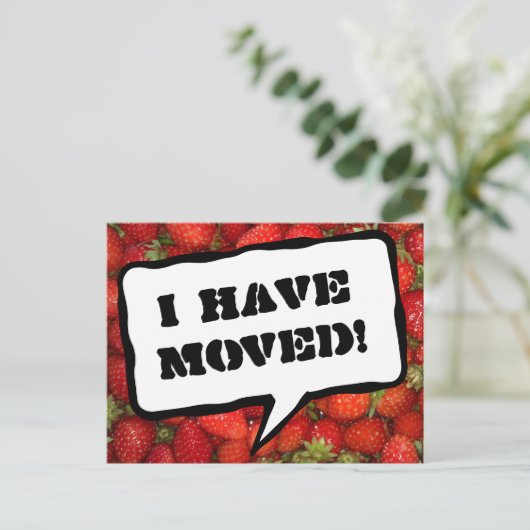 Änderung der Postkarten mit Erdbeerbild (Stehend Vorderseite)