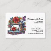 Änderung der Rose der Vintagen Nähmaschine Visitenkarte (Vorderseite)