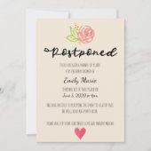 Änderung der Rose der Wasserfarbe der Pläne Kinder Einladung (Vorderseite)