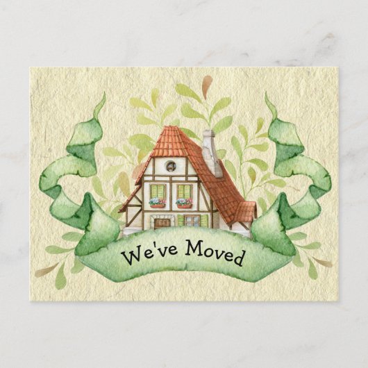 Änderung der Vintagen Hütte Ankündigungspostkarte (Vorderseite)