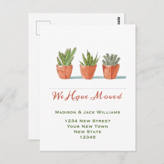 Änderung der Wasserfarbe | Ankündigung der Beförde Postkarte (Vorne/Hinten)