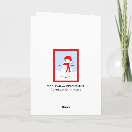 Änderung der Weihnachtskarte Feiertagskarte (Rückseite)