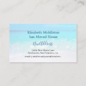 Änderung der Zuhause zum Verschieben des Single Visitenkarte (Rückseite)