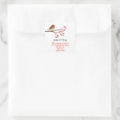 Änderung des Adressaufklebers Quadratischer Aufkleber (Tasche)