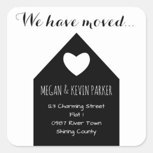 Änderung des Adressenaufklebers   Modernes trendig Quadratischer Aufkleber