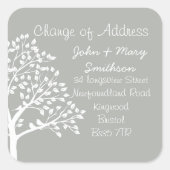 Änderung des Adressenaufklebers Quadratischer Aufkleber (Vorderseite)