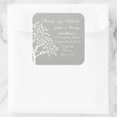 Änderung des Adressenaufklebers Quadratischer Aufkleber (Tasche)