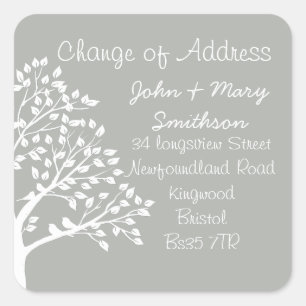 Änderung des Adressenaufklebers Quadratischer Aufkleber