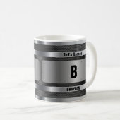 Änderung des Anfangsnamens A B C D E F G Metall-Ab Kaffeetasse (VorderseiteRechts)