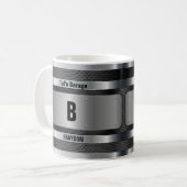 Änderung des Anfangsnamens A B C D E F G Metall-Ab Kaffeetasse (Vorderseite Links)