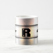 Änderung des Anfangsnamens O P Q R S T Metallstrei Kaffeetasse (Mittel)