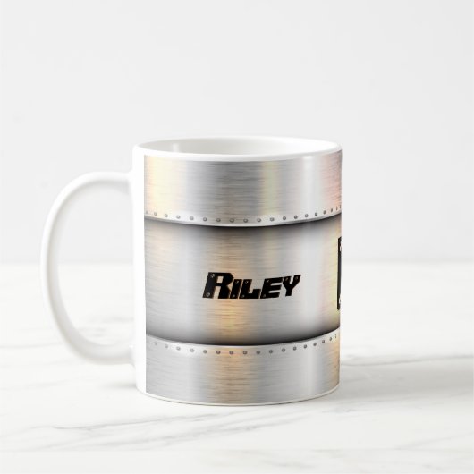 Änderung des Anfangsnamens O P Q R S T Metallstrei Kaffeetasse (Links)