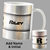 Änderung des Anfangsnamens O P Q R S T Metallstrei Kaffeetasse