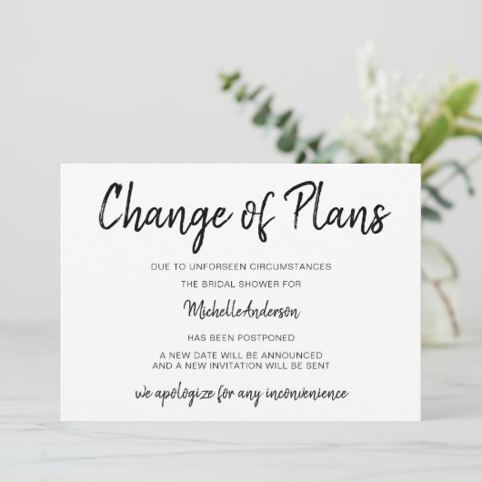 Änderung des Brautparty der Pläne (Stehend Vorderseite)