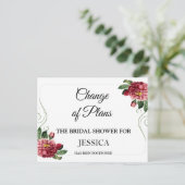 Änderung des Brautparty der Pläne verschoben Postkarte (Stehend Vorderseite)