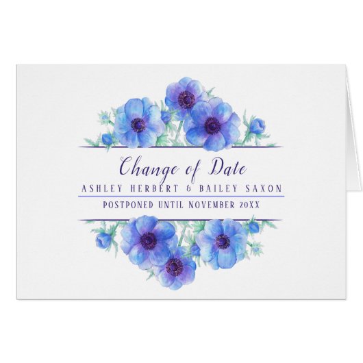 Änderung des Datums anemone blauen Hochzeit versch (Vorderseite (Horizontal))