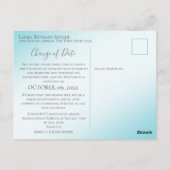 Änderung des Datums Basketball Bat Mitzvah Postkarte (Rückseite)