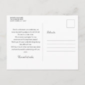 Änderung des Datums Brautparty Script Gold Stars Ankündigungspostkarte (Rückseite)