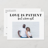 Änderung des Datums der Planung virtuelles Hochzei Ankündigungspostkarte (Vorne/Hinten)