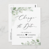 Änderung des Datums Eukalyptus Grüne Sukkulente Postkarte (Vorne/Hinten)