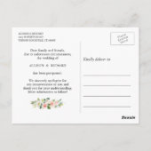 Änderung des Datums Geometrisches Rosa Rosa Postkarte (Rückseite)