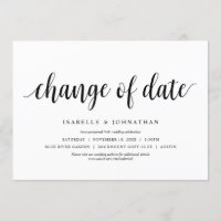 Änderung des Datums, Hochzeit Ändern des Datums