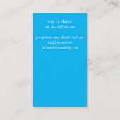 Änderung des Datums Hochzeitaufenthalt Foto Aqua Hinweiskarte (Rückseite)