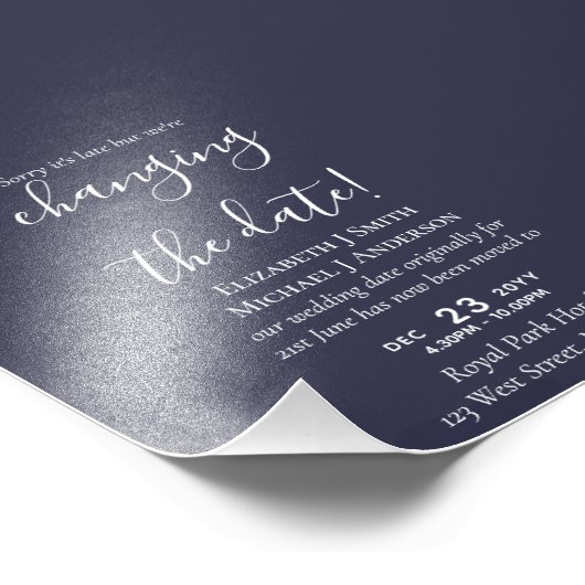 Änderung des Datums Hochzeitaufschiebung Foto Einl (Ecke)