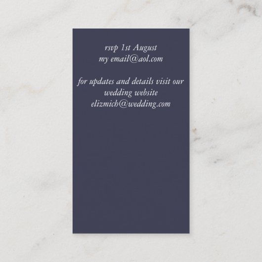 Änderung des Datums Hochzeitaufschiebung Foto Einl Hinweiskarte (Rückseite)