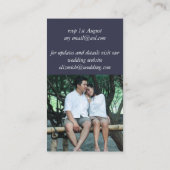 Änderung des Datums Hochzeitaufschiebung Foto Einl Hinweiskarte (Rückseite)