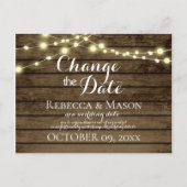 Änderung des Datums Rustikales Stallholz und Licht Postkarte (Vorderseite)