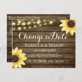 Änderung des Datums Sonnenblumen, Stallholz und Li Postkarte (Vorne/Hinten)