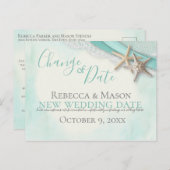 Änderung des Datums Starfish und Ribbon Postkarte (Vorne/Hinten)