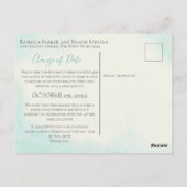 Änderung des Datums Starfish und Ribbon Postkarte (Rückseite)